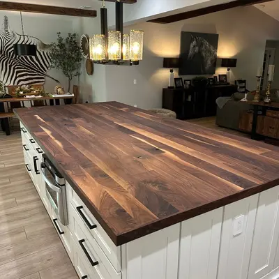 Walnut butcher block countertop